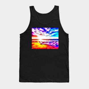 Vibrant Sunset Over Ocean Tank Top